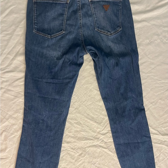 Guess Sexy Curve Ripped Leg Mid Rise Skinny Jeans Size 29(8) - Picture 3 of 15